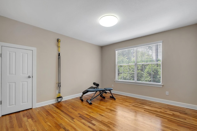 2031 Windsor Oaks Ct, Tallahassee, FL 32308 - exercise room with light wood finished floors and baseboards