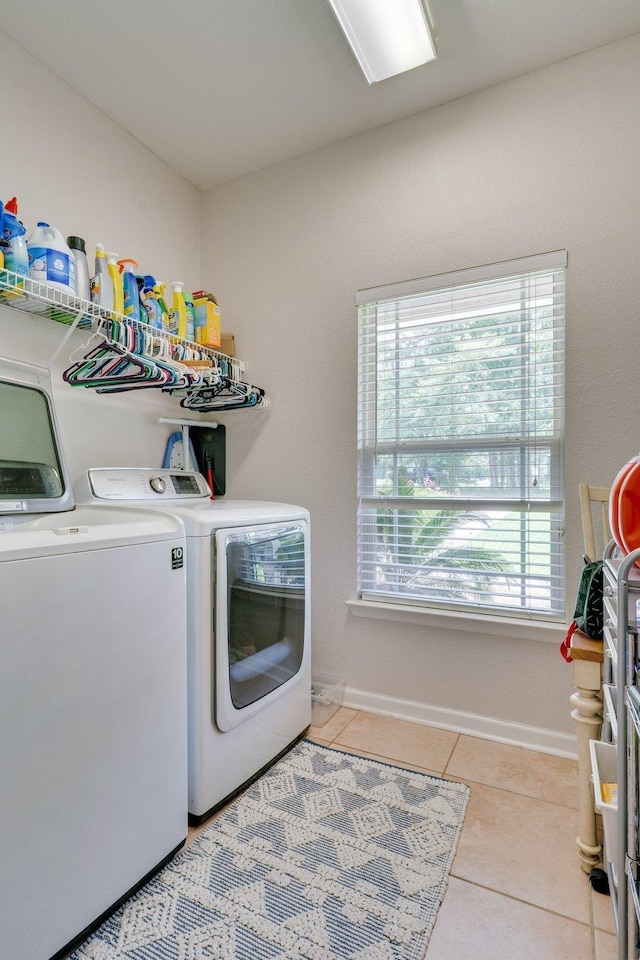 3524 Rosemont Ridge Rd, Tallahassee, FL 32312 - laundry area with independent washer and dryer, healthy amount of natural light, and light tile patterned floors
