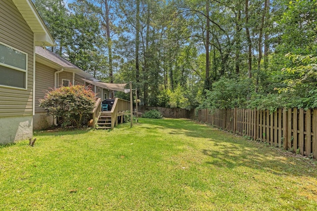 3524 Rosemont Ridge Rd, Tallahassee, FL 32312 - fenced backyard with a deck