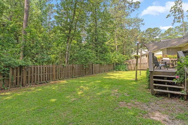 3524 Rosemont Ridge Rd, Tallahassee, FL 32312 - fenced backyard featuring a deck