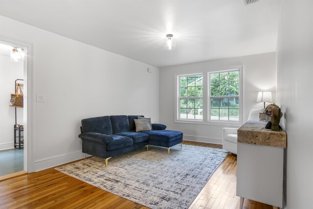 1324 Branch St, Tallahassee, FL 32303 - living room with hardwood / wood-style floors and baseboards