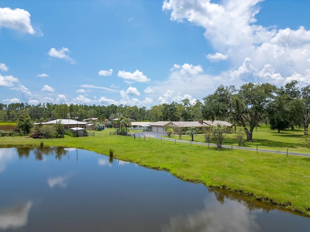 5481 Turner Rd, Perry, FL 32348 - water view featuring fence and a tree filled landscape