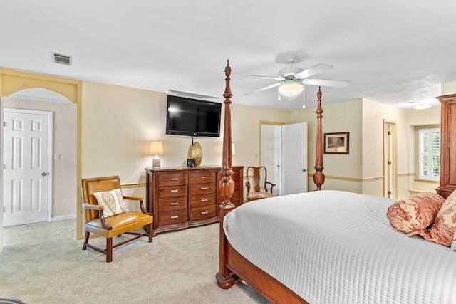 1244 Salem Rd, Havana, FL 32333 - bedroom with light carpet, baseboards, and ceiling fan