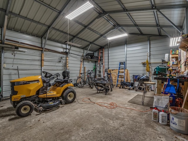 garage with a carport