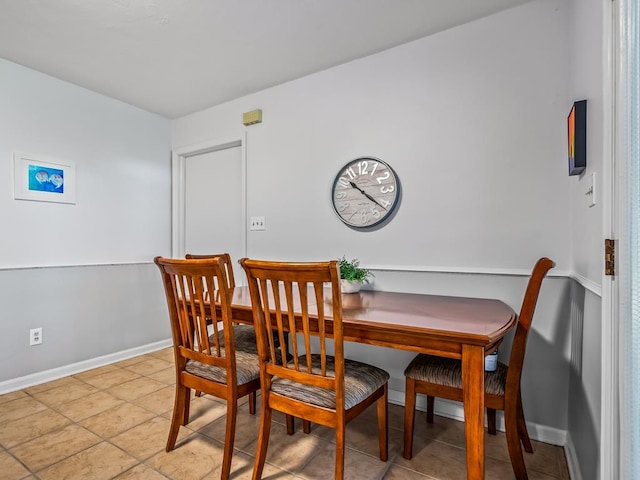 view of dining area