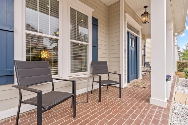 view of patio with covered porch