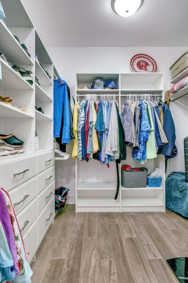 view of walk in closet