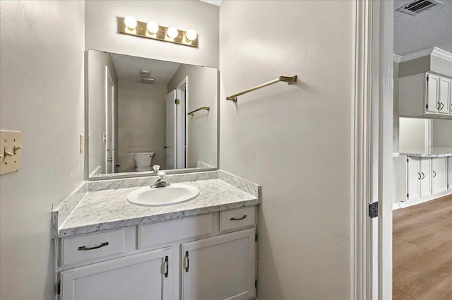 1538 Mclawrence Way, Tallahassee, FL 32317 - bathroom featuring vanity, toilet, and wood finished floors