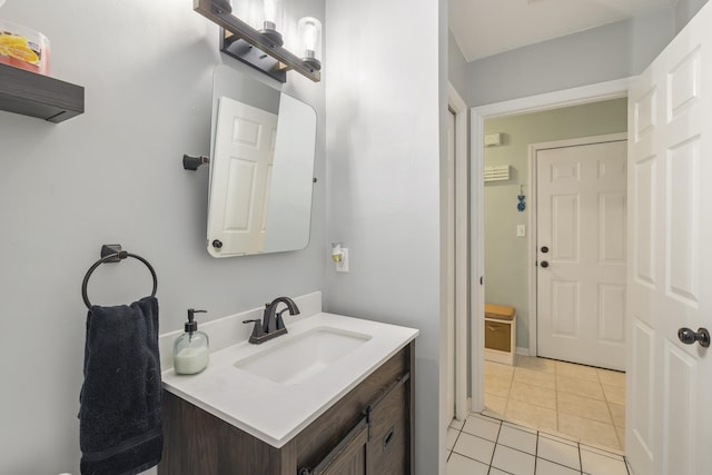 bathroom featuring vanity and tile patterned floors