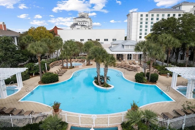 9100 Baytowne Wharf Boulevard 470/472, Walton Beaches, FL 32550 - community pool with a pergola, a patio area, and a community hot tub
