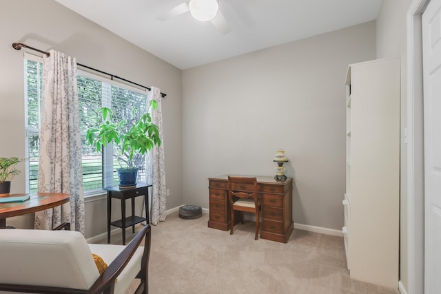 4557 Running Meadows Ln, Tallahassee, FL 32303 - office space with ceiling fan, plenty of natural light, and light colored carpet