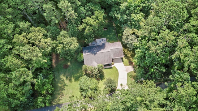 4557 Running Meadows Ln, Tallahassee, FL 32303 - aerial view of property and surrounding area featuring a heavily wooded area