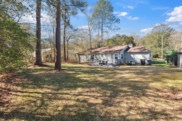 exterior space with a deck