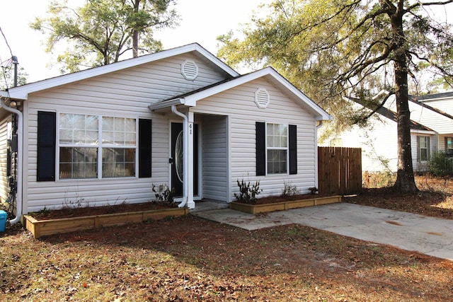 view of front of home