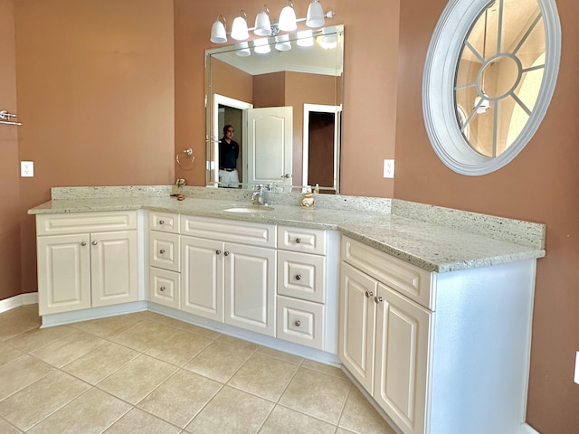 10 Yvonne Ct, Havana, FL 32333 - bathroom featuring tile patterned floors and vanity
