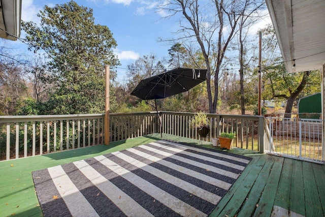 view of wooden terrace