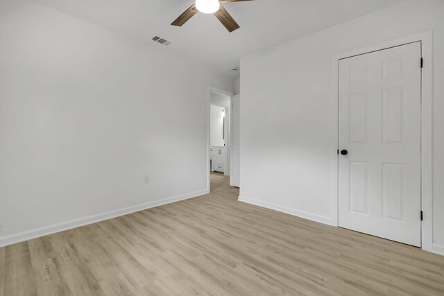 3204 N Ridge Rd, Tallahassee, FL 32305 - unfurnished bedroom featuring light wood-style flooring and a ceiling fan
