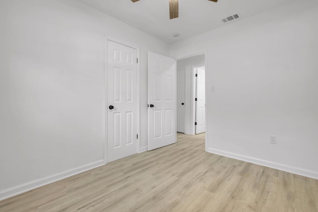 3204 N Ridge Rd, Tallahassee, FL 32305 - unfurnished bedroom featuring light wood-style floors and ceiling fan