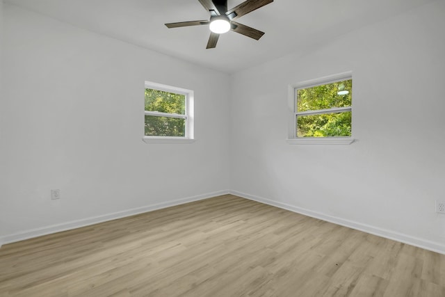 3204 N Ridge Rd, Tallahassee, FL 32305 - spare room with a ceiling fan and light wood-type flooring