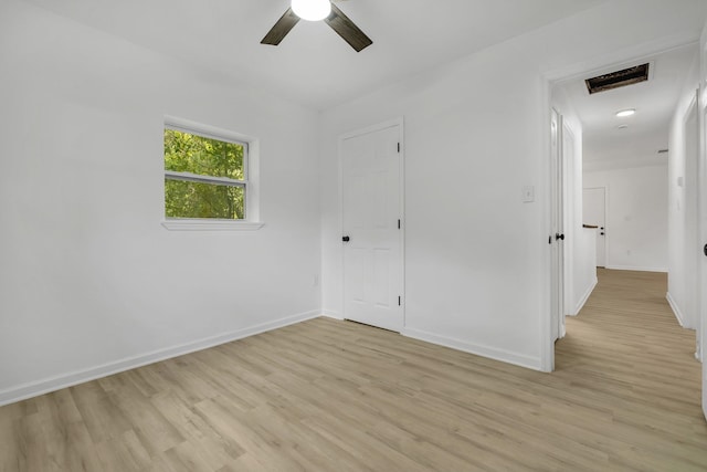 3204 N Ridge Rd, Tallahassee, FL 32305 - unfurnished bedroom with light wood finished floors and ceiling fan