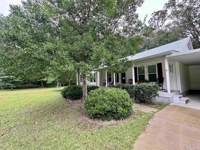 exterior space with a porch