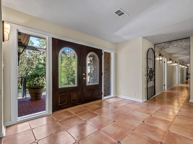 entryway with french doors