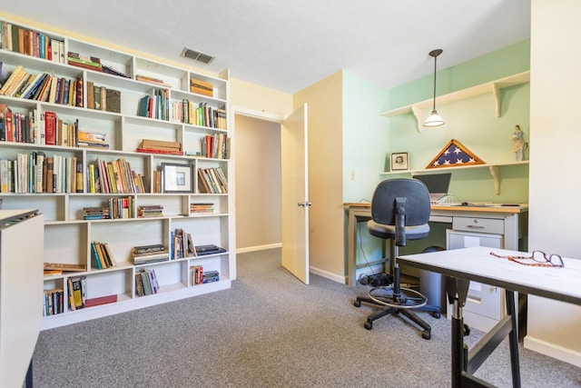 view of carpeted office