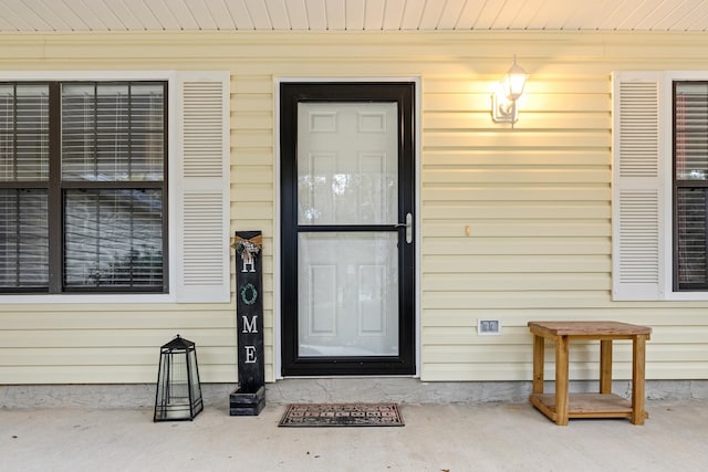 view of doorway to property