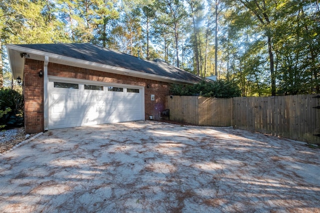 view of home's exterior featuring a garage