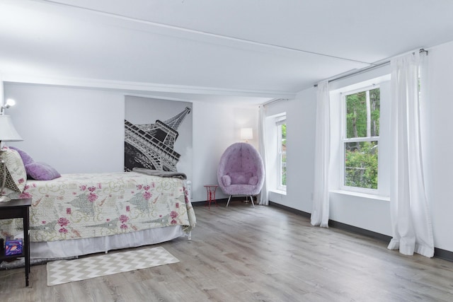 bedroom featuring hardwood / wood-style floors