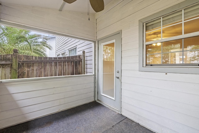 3068 Royal Palm Way, Tallahassee, FL 32309 - unfurnished sunroom with ceiling fan