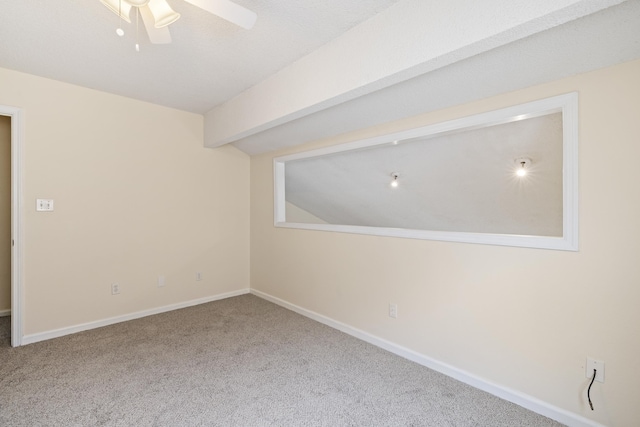 3068 Royal Palm Way, Tallahassee, FL 32309 - empty room featuring carpet, vaulted ceiling, a ceiling fan, and baseboards