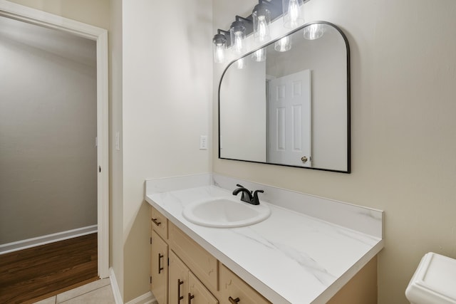 8352 Chickasaw Trl, Tallahassee, FL 32312 - half bathroom featuring vanity and toilet