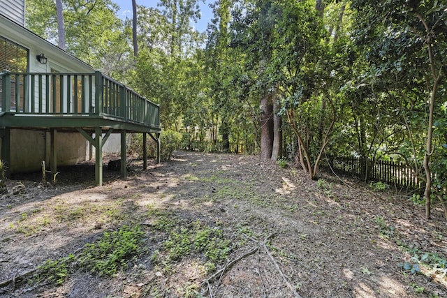 8352 Chickasaw Trl, Tallahassee, FL 32312 - view of yard featuring a wooden deck