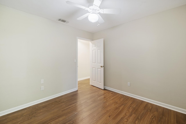 8352 Chickasaw Trl, Tallahassee, FL 32312 - spare room featuring baseboards, wood finished floors, and ceiling fan
