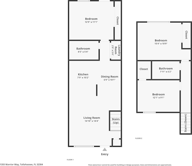 1355 Warrior Way Unit 67, Tallahassee, FL 32304 - property floor plan