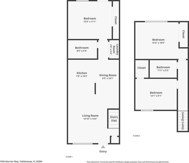 1355 Warrior Way Unit 67, Tallahassee, FL 32304 - property floor plan