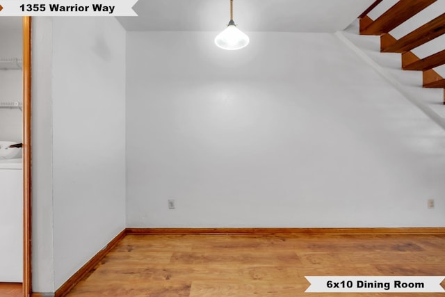 1355 Warrior Way Unit 67, Tallahassee, FL 32304 - interior space featuring light wood-style floors, stairs, and baseboards