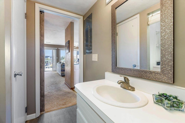 17 Harbour Point Dr, Crawfordville, FL 32327 - bathroom featuring vanity and wood finished floors