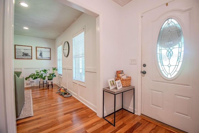 1682 Copperfield Cir, Tallahassee, FL 32312 - entrance foyer with light wood finished floors and recessed lighting