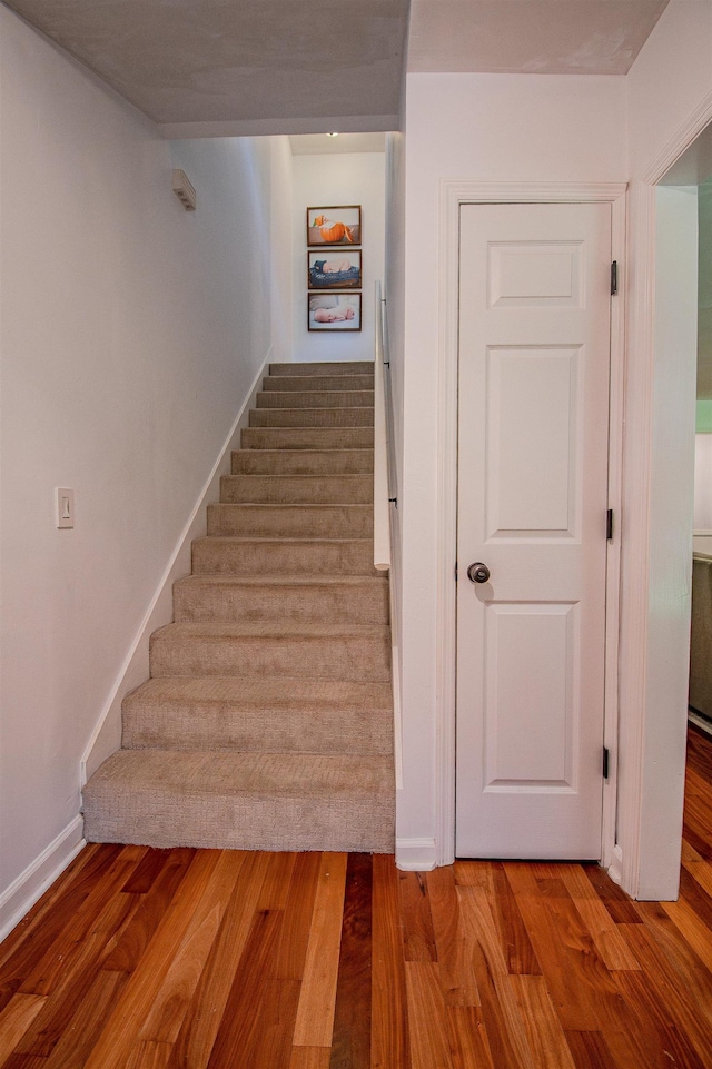 1682 Copperfield Cir, Tallahassee, FL 32312 - stairway with wood finished floors and baseboards