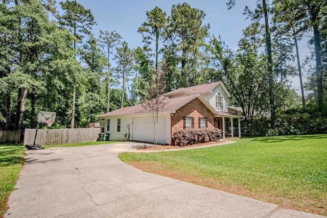 1682 Copperfield Cir, Tallahassee, FL 32312 - view of front facade with concrete driveway, brick siding, and an attached garage