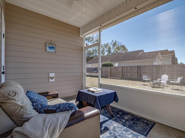 view of sunroom / solarium