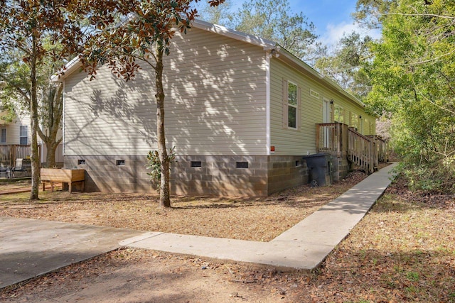 view of home's exterior featuring a patio