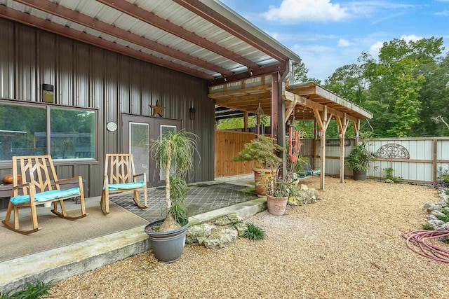 exterior space featuring a patio