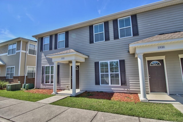 view of front of house with central AC unit