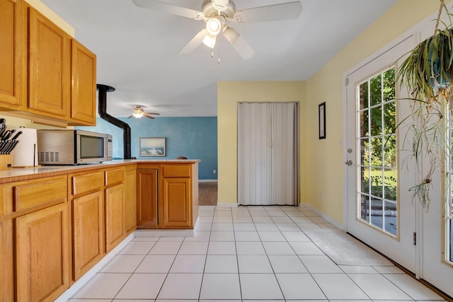 kitchen featuring light tile patterned floors