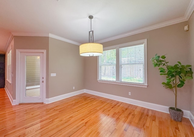 6134 Observation Cir, Tallahassee, FL 32317 - empty room featuring light wood-style flooring, crown molding, and baseboards