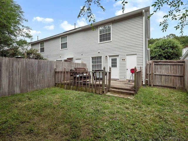 2490 Nugget Ln, Tallahassee, FL 32303 - rear view of house featuring a wooden deck
