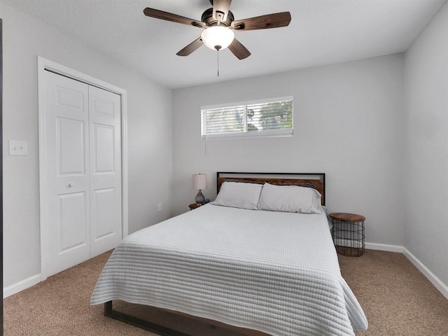 2490 Nugget Ln, Tallahassee, FL 32303 - carpeted bedroom featuring a closet, ceiling fan, and baseboards